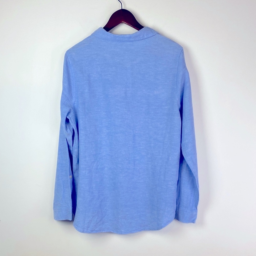 Orvis Women’s Blue Button Front Casual Shirt - Picture 4 of 7